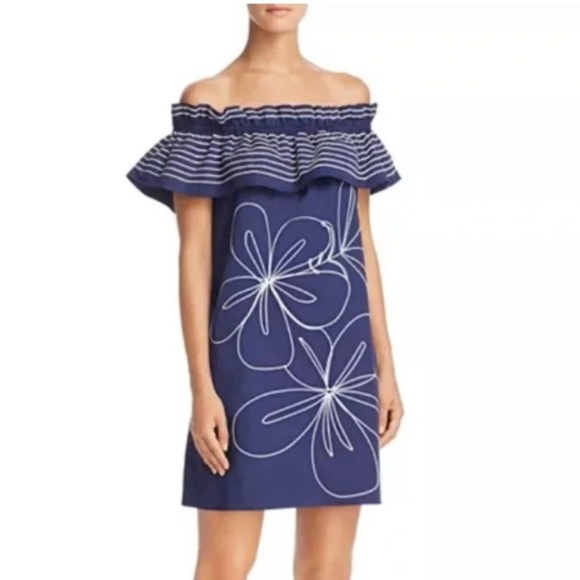 Parker- Jody Off the Shoulder Shift Dress - Picture 1 of 10